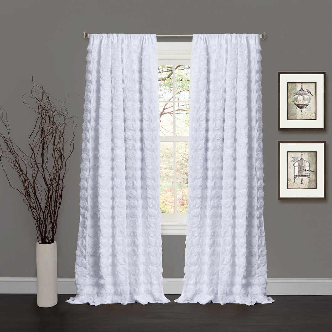 Emma White Window Curtain