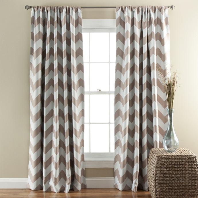 Blackout Taupe Window Curtain Set Of 2