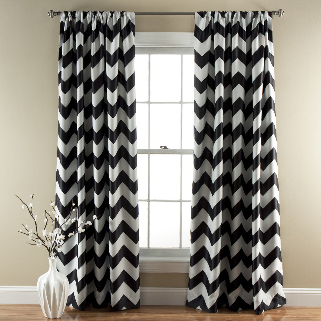 Blackout Black Window Curtain Set of 2