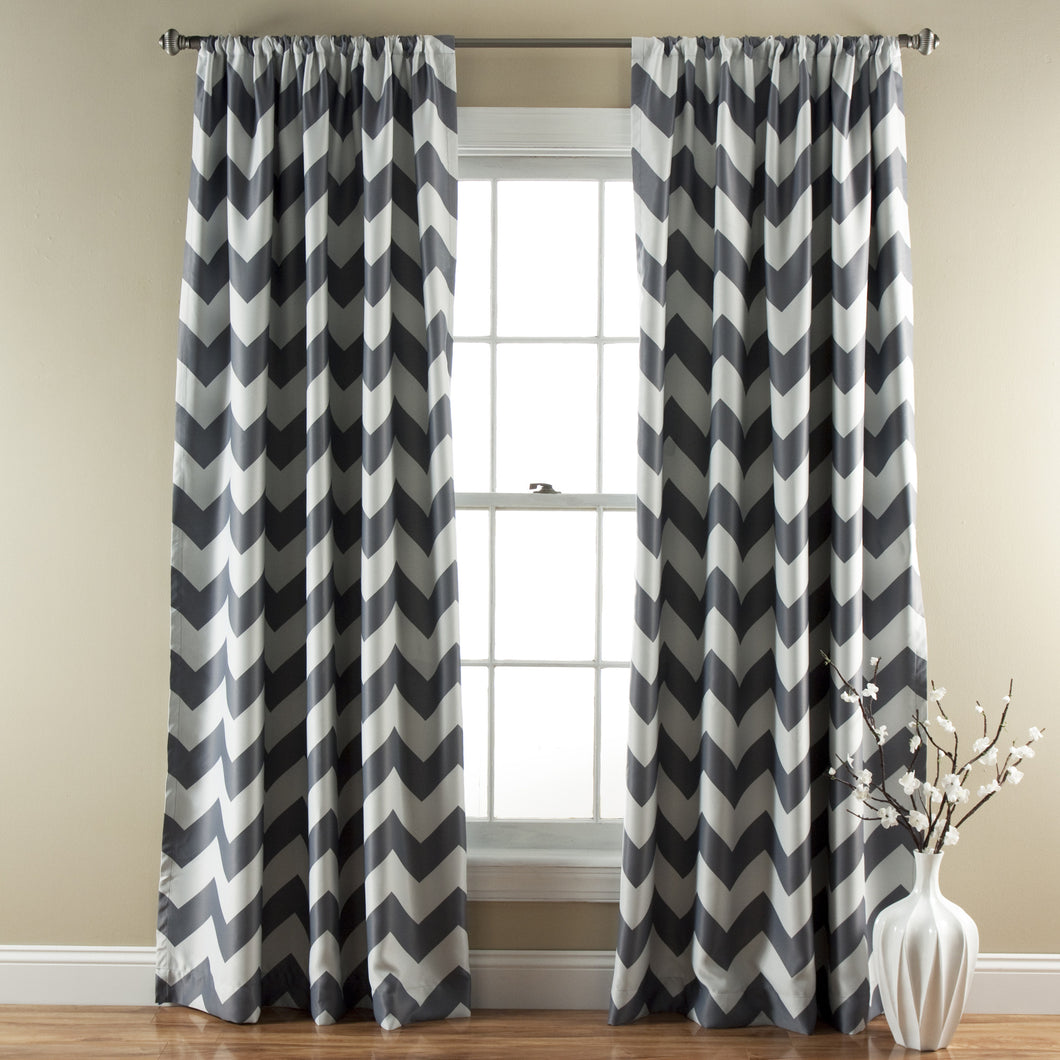 Blackout Gray Window Curtain Set Of 2