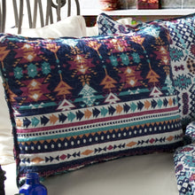 Navajo 3pc Quilt Navy/Turquoise Full/Queen