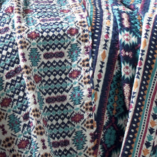 Navajo 3pc Quilt Navy/Turquoise Full/Queen