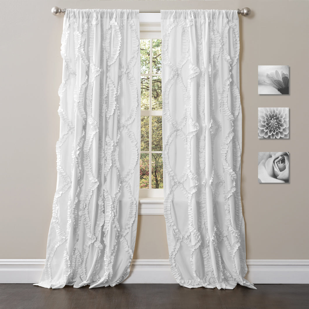 Avon Window Curtain White