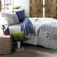 Monique 3Pc Blue Quilt Full/Queen
