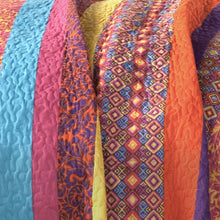 Bohemian Stripe Quilts Fuchsia 5pc Set Full/Queen