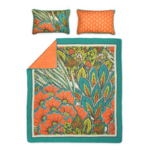 Elena Quilt Turquoise/ Orange 3pc Set King