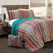 Bettina Quilt Navy/ Turquoise 4pc King