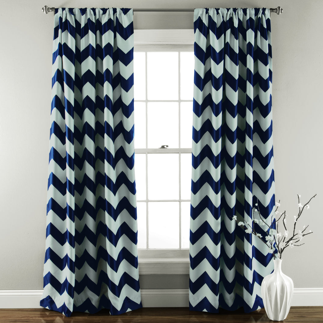 Blackout Navy Window Curtain Set of 2