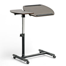 Baxton Studio Olsen Brown Wheeled Laptop Tray Table with Tilt Control