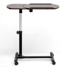 Baxton Studio Olsen Brown Wheeled Laptop Tray Table with Tilt Control