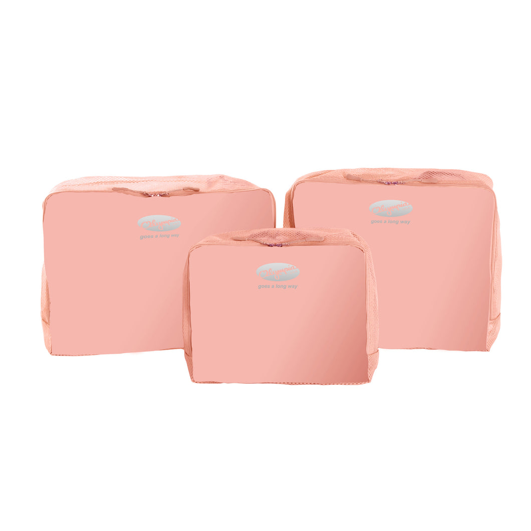 3-Piece Packing Pouch Set In Peach