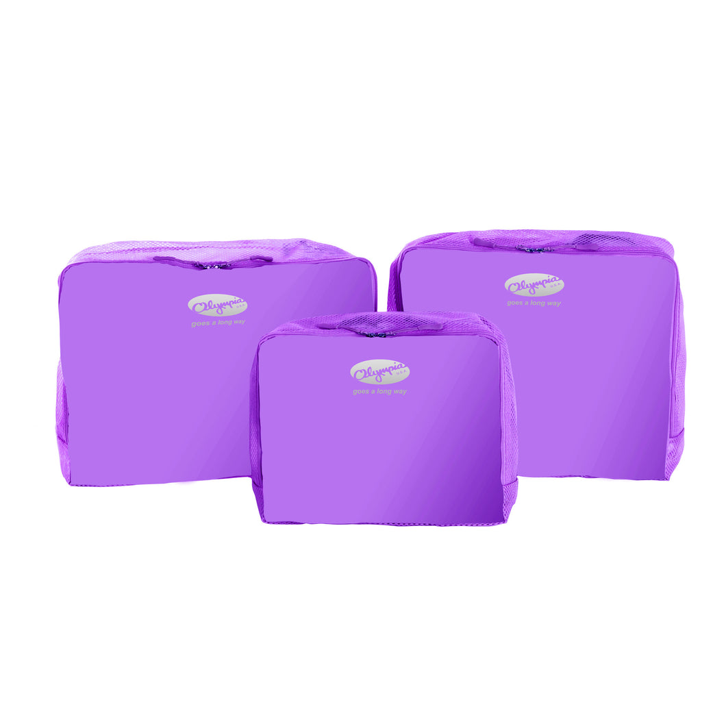 3-Piece Packing Pouch Set In Purple