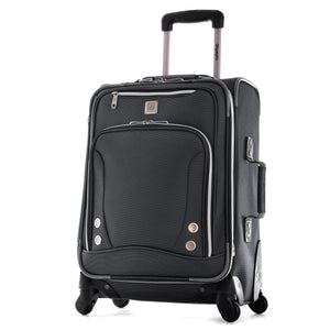 "Skyhawks" 22" Expandable Carry On Spinner In Black