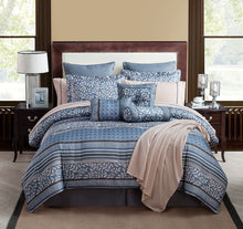 Angelica 16 Piece King Comforter Set In Blue
