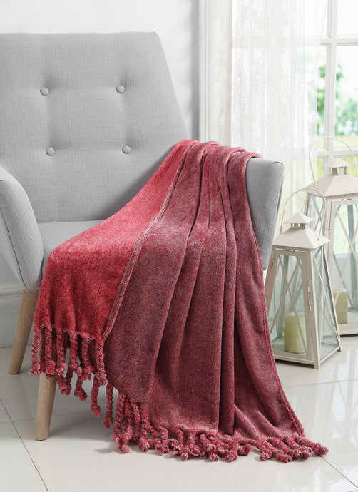 Arizona Fringe 50X60 Soft Throw In Red
