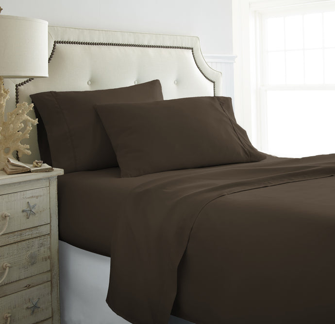 Becky Cameron™ Premium Double Brushed 4 Piece Sheet Set in King Chocolate