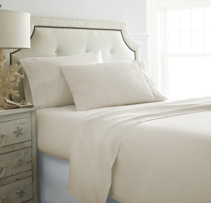 Becky Cameron™ Premium Double Brushed 4 Piece Sheet Set in King Cream