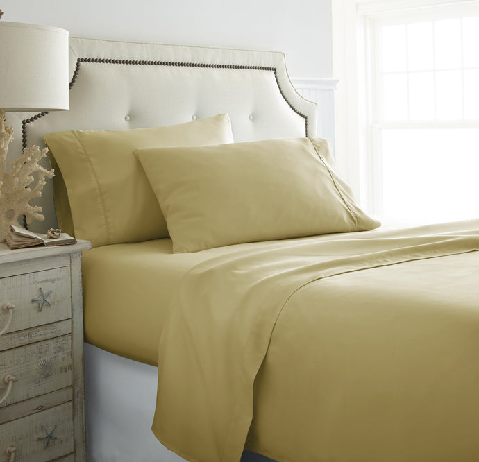 Becky Cameron™ Premium Double Brushed 4 Piece Sheet Set in Queen Gold