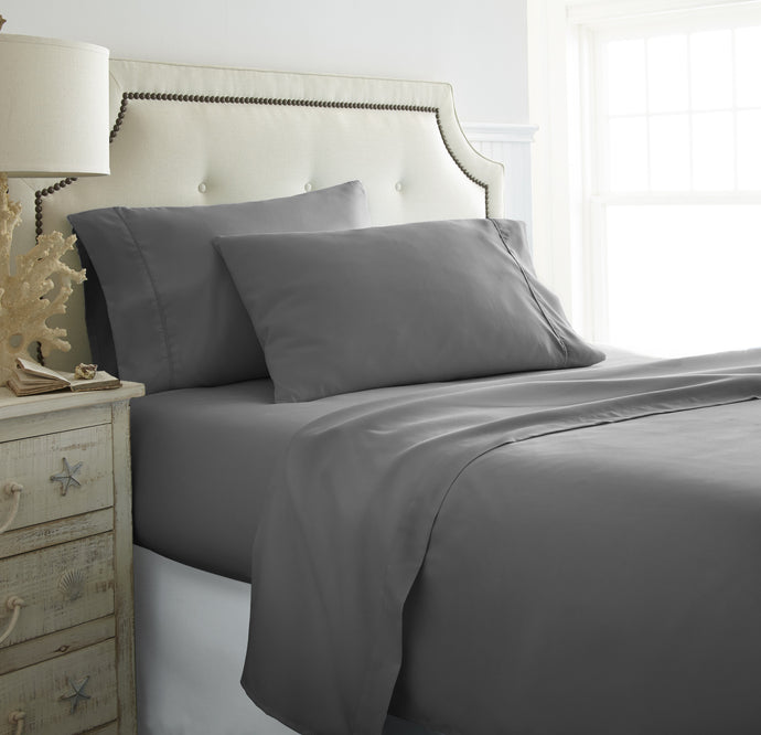 Becky Cameron™ Premium Double Brushed 4 Piece Sheet Set in Twin Extra Long Gray