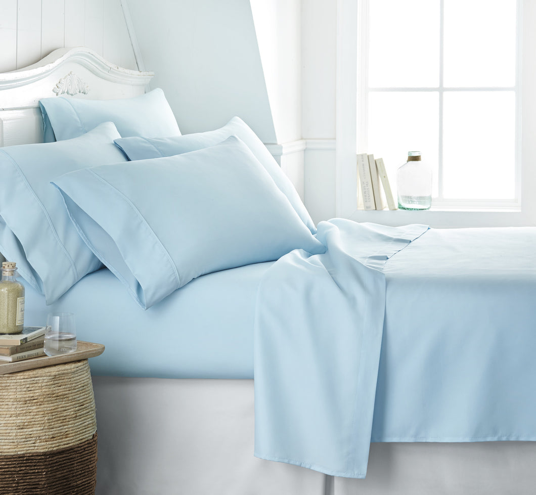 Becky Cameron™ Premium Double Brushed 6 Piece Sheet Set in Twin Extra Long Aqua