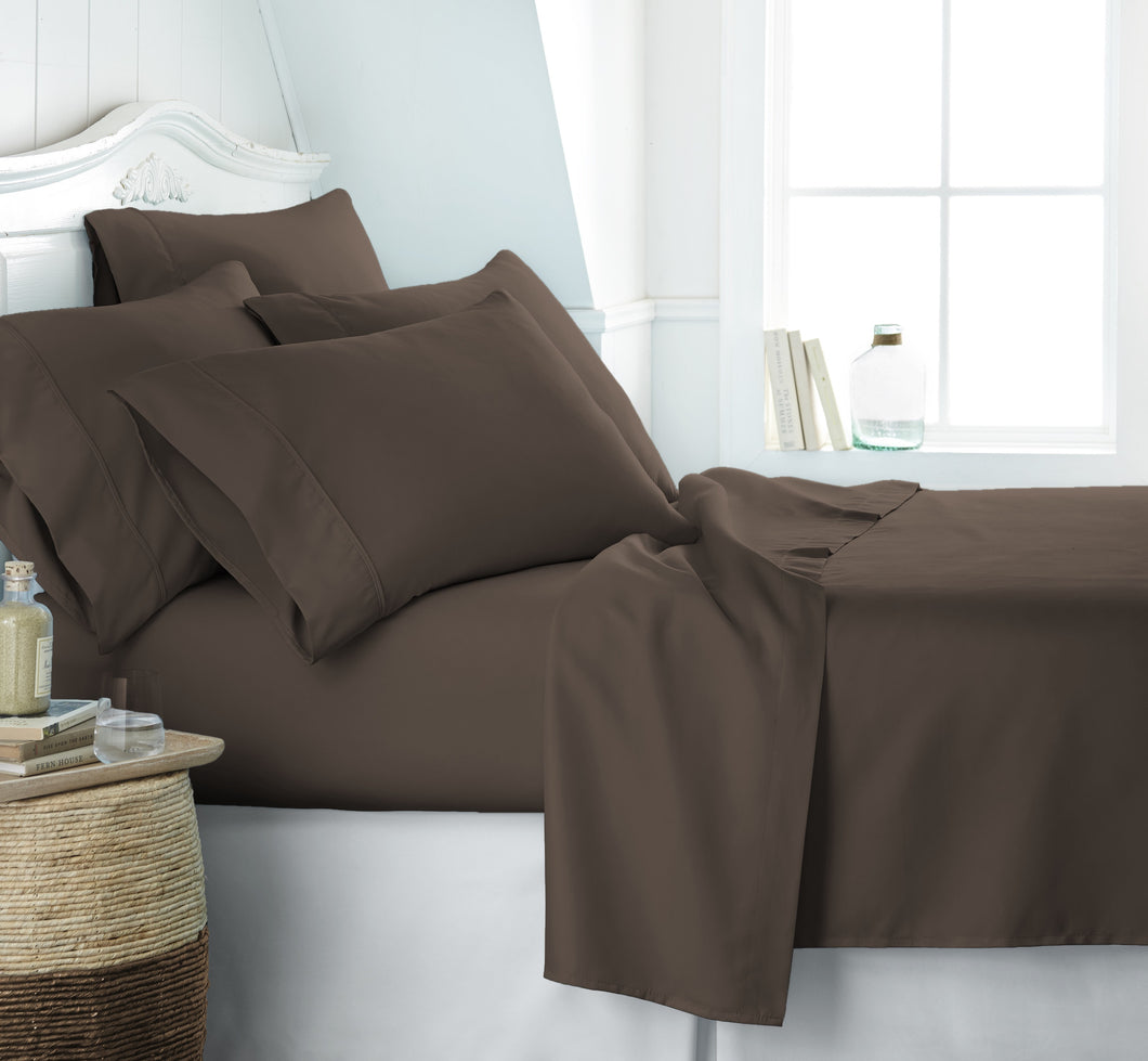 Becky Cameron™ Premium Double Brushed 6 Piece Sheet Set in Twin Chocolate