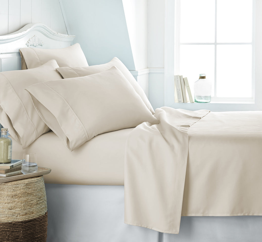 Becky Cameron™ Premium Double Brushed 6 Piece Sheet Set in Twin Cream