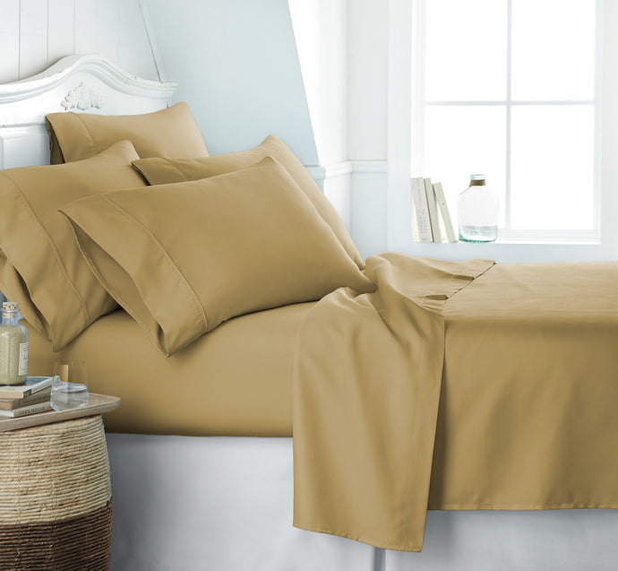 Becky Cameron™ Premium Double Brushed 6 Piece Sheet Set in Queen Gold