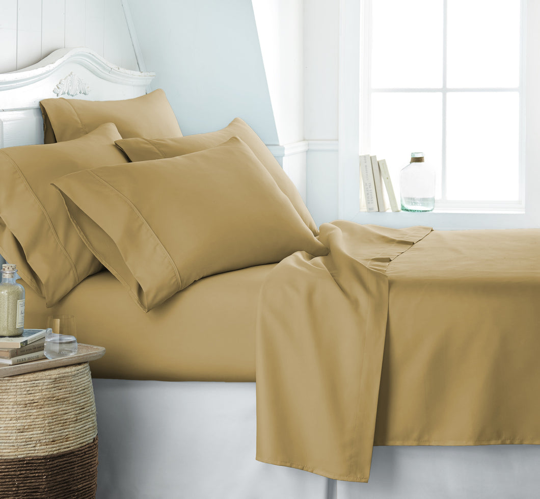 Becky Cameron™ Premium Double Brushed 6 Piece Sheet Set in Twin Gold
