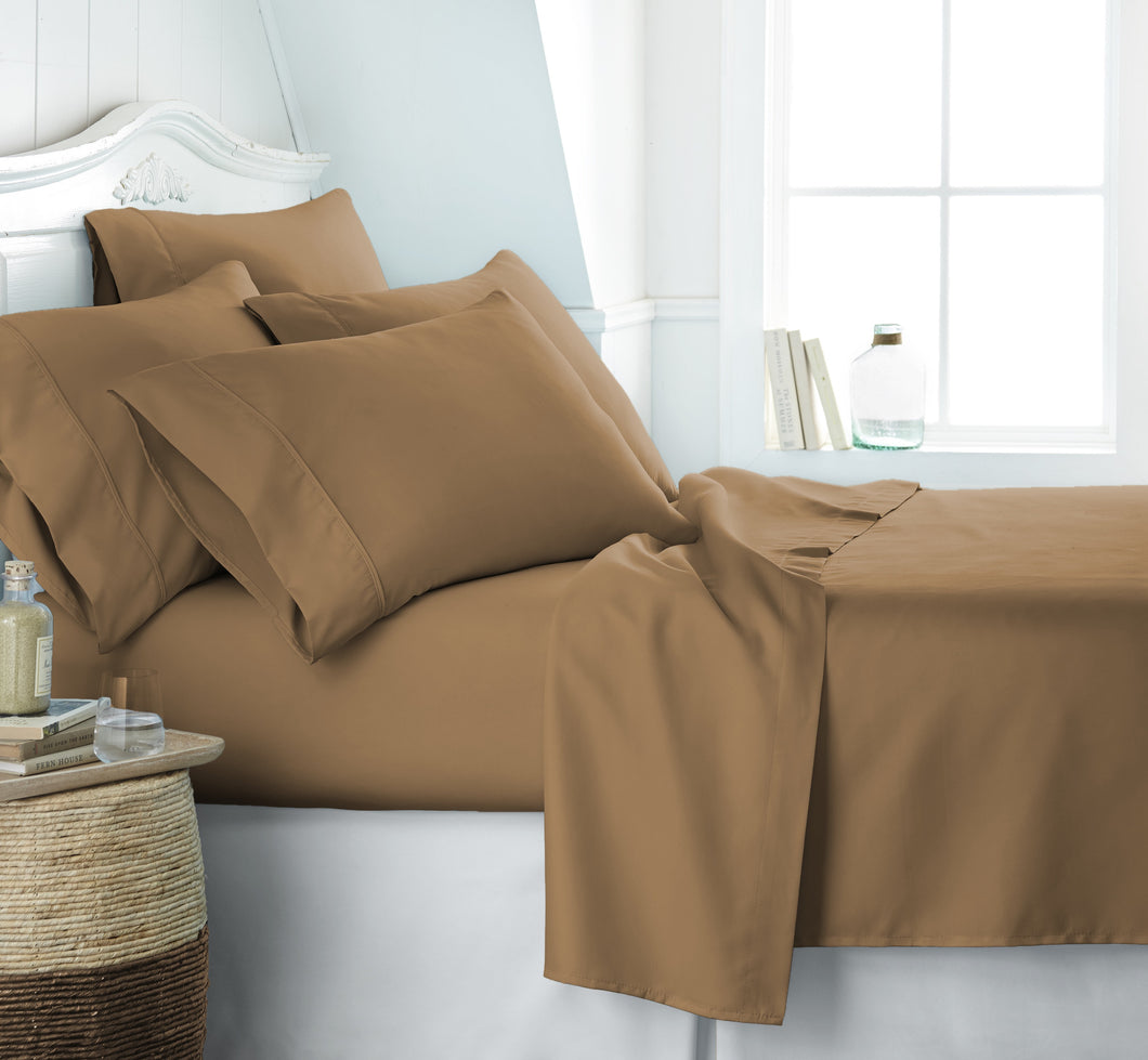 Becky Cameron™ Premium Double Brushed 6 Piece Sheet Set in Twin Mocha