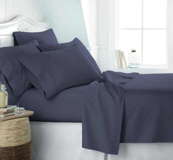 Becky Cameron™ Premium Double Brushed 6 Piece Sheet Set in Twin Extra Long Navy