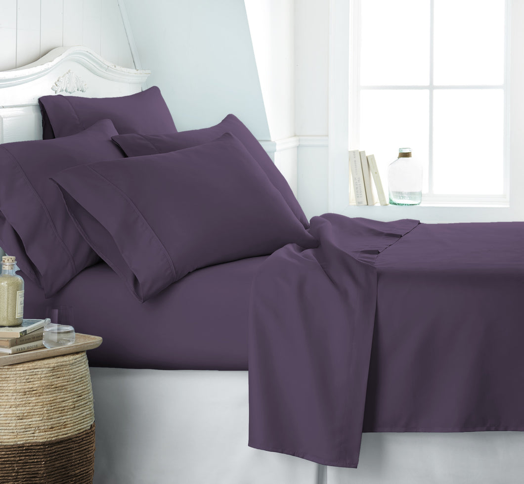 Becky Cameron™ Premium Double Brushed 6 Piece Sheet Set in California King Purple
