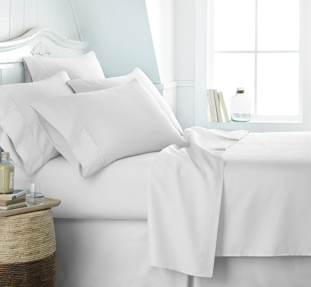 Becky Cameron™ Premium Double Brushed 6 Piece Sheet Set in Twin Extra Long White