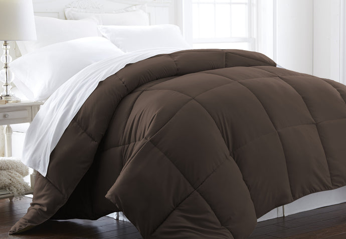 Becky Cameron™ Super Plush Overfilled Down Fiber Comforter in Twin/Twin Extra Long Chocolate