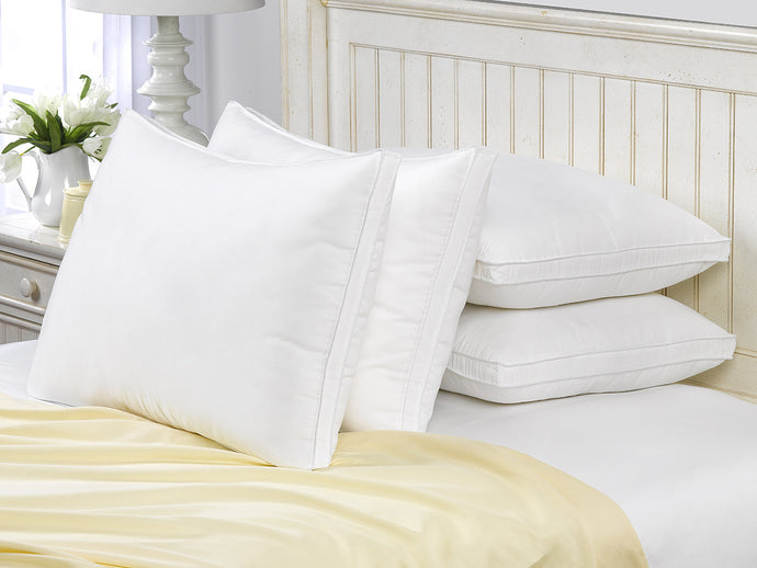 4 Pack French Country Gusseted Down Like Pillow / Standard Size