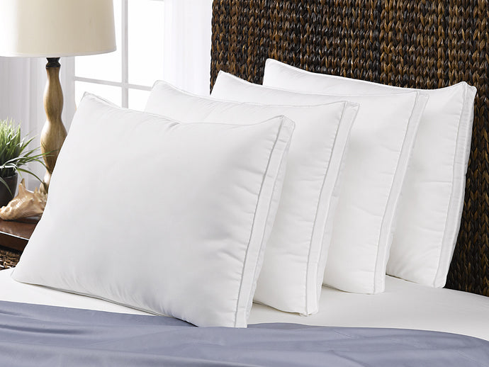 4  Pack Le' Nautique Collection Gusseted Microfiber Gel Pillow / King Size