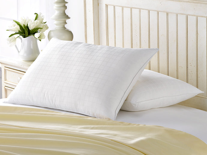 2 Pack French Country Dobby Boxed  Hypoallergenic Pillows / King Size