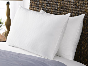 2 Pack Le' Nautique Collection Diamond Jacquard Gel Filled Pillows / King Size