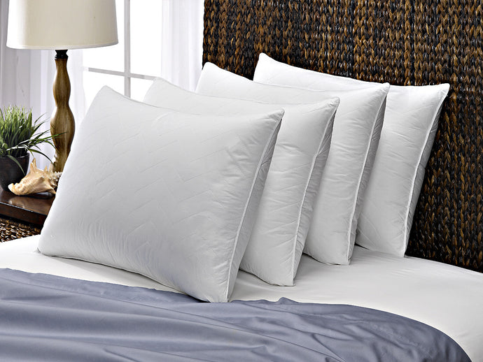 4 Pack Le' Nautique Collection 230Tc Quilted Gel Filled Pillow / Queen Size