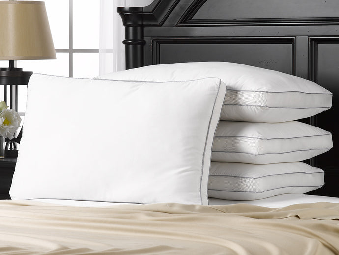 4 Pack Ella Jayne Home 100% Cotton Mesh Gusseted Polyfiber Gel Filled Pillow / King Size