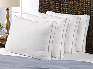 4 Pack Le' Nautique Collection 300Tc Mesh Gusseted Gel Pillow / King Size