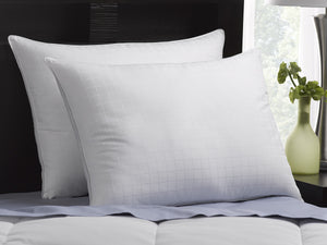 2 Pack Hotel Luxe Memory Fiber 100% Cotton Pillows / Queen Size