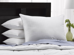4 Pack Hotel Luxe Memory Fiber 100% Cotton Pillows / Standard Size