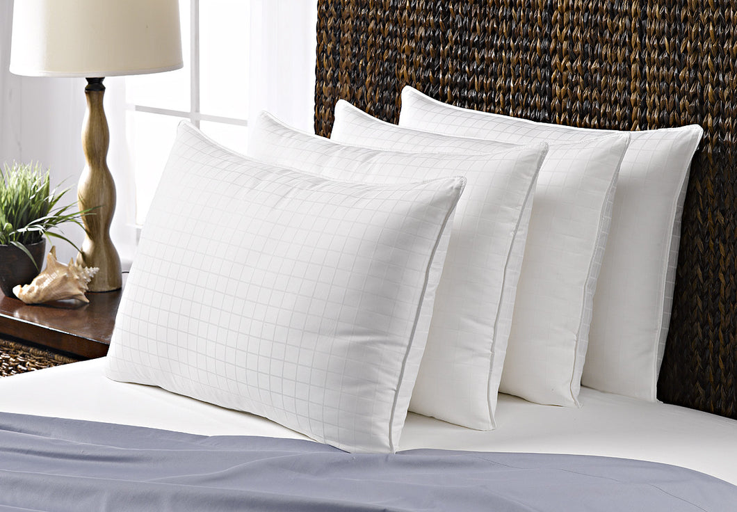 4 Pack Le' Nautique Collection Memory Fiber 300Tc Cotton Pillows / King Size