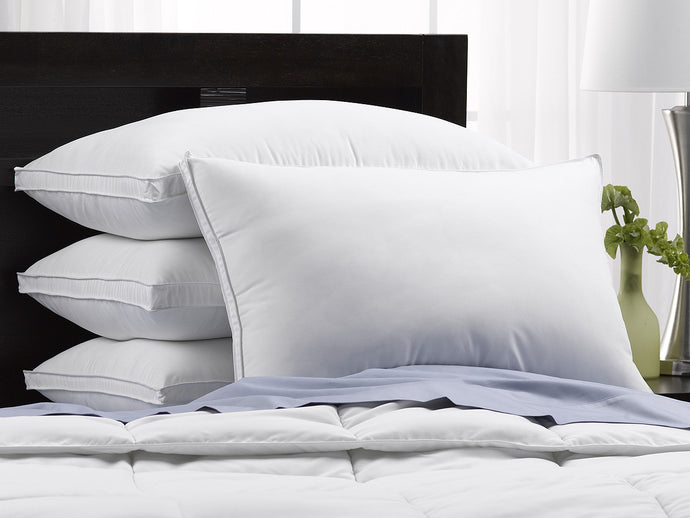 4 Pack Exquisite Hotel Gusseted Memory Fiber Pillows /  Queen Size