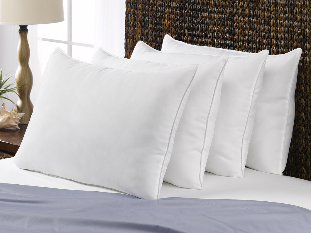 4 Pack Le' Nautique Collection Memory Fiber Filled Pillows / Queen Size