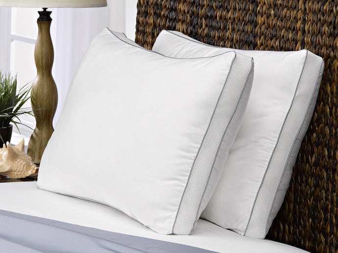 2 Pack Le' Nautique Collection Mesh Gusseted Memory Fiber Pillow / King Size