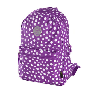 "Cornell" 18" Backpack In Purple Dot