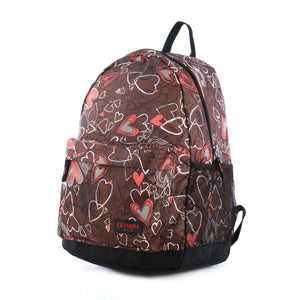 "Bravo" 18" Backpack In Heart Brown