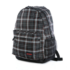 "Bravo" 18" Backpack In Plaid Black