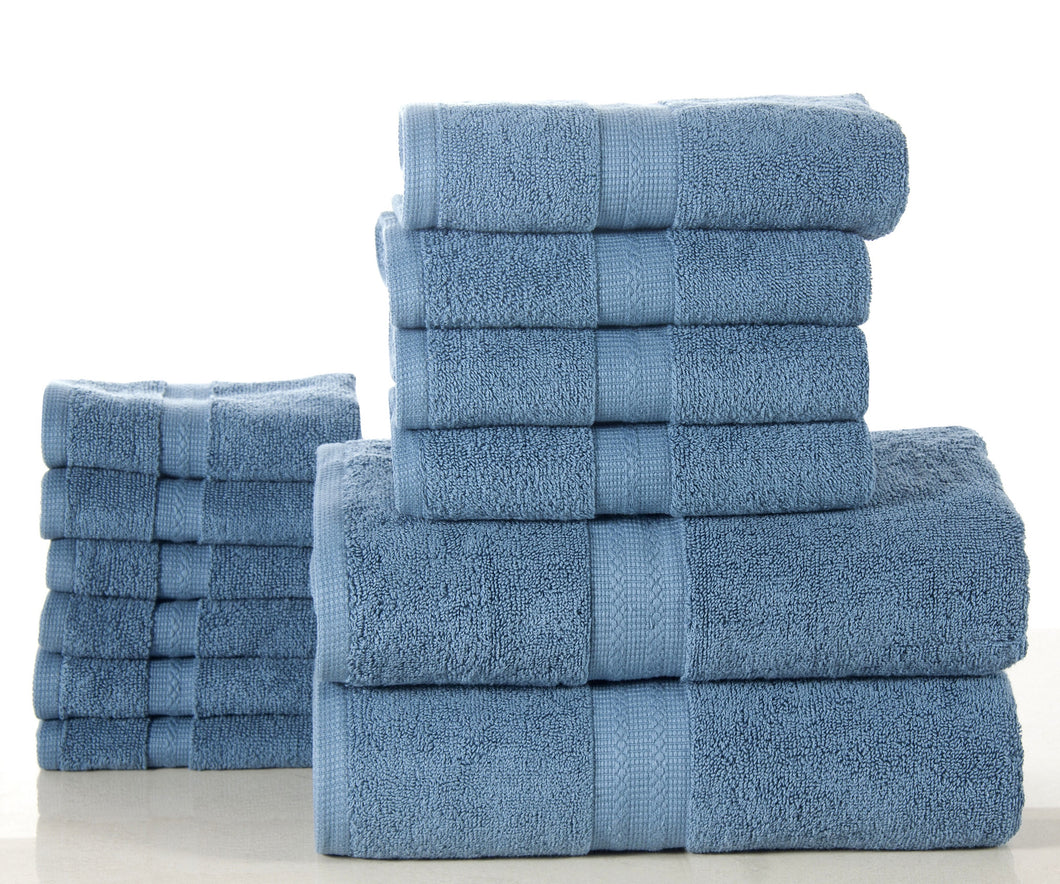 12 Piece Towel Set in Denim